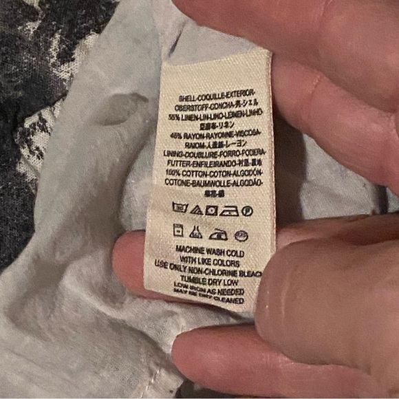 Free People Floral Linen Twist Front Short Sz Medium - Picture 6 of 7